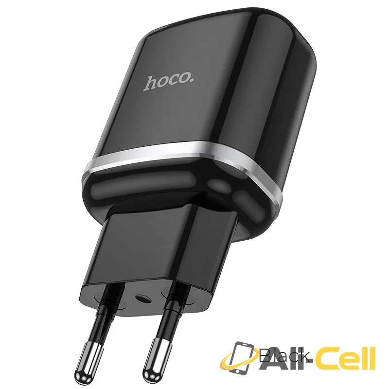 Wall charger “N3 Vigour” QC3.0 EU plug set with cable (N3 Black, Single)