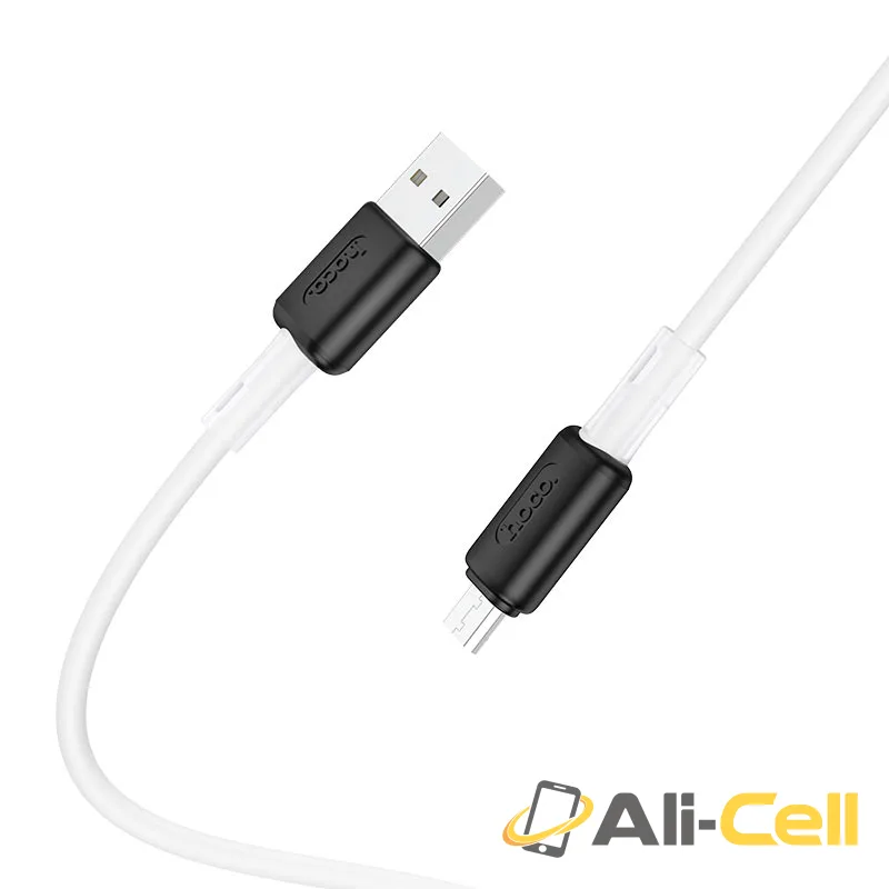 Cable USB to Micro-USB “X48 Soft Silicone” charging data sync (X48 Micro Usb White, 1.0m) — 2