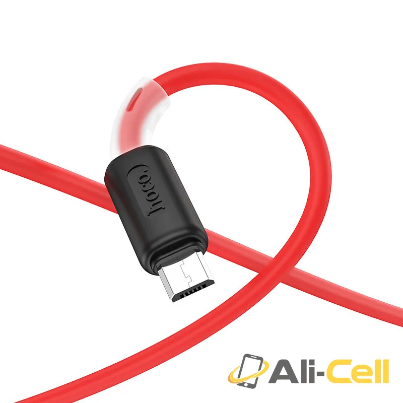 Cable USB to Micro-USB “X48 Soft Silicone” charging data sync (X48 Micro Usb Red, 1.0m) — 4