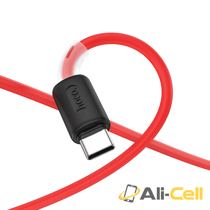 Cable USB to Type-C “X48 Soft Silicone” charging data sync (X48 Type C Red, 1.0m) — 4