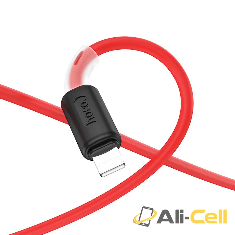 Cable USB to Lightning “X48 Soft Silicone” charging data sync (X48 Lightning Black, 1.0m) — 4