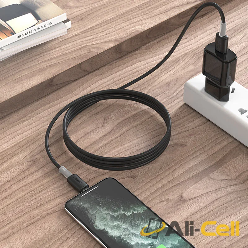 Cable USB to Lightning “X48 Soft Silicone” charging data sync (X48 Lightning Black, 1.0m) — 6
