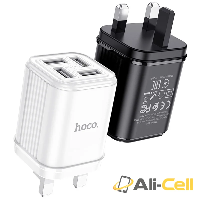 Wall charger “C84B Resolute” UK plug (C84b Black) — 3