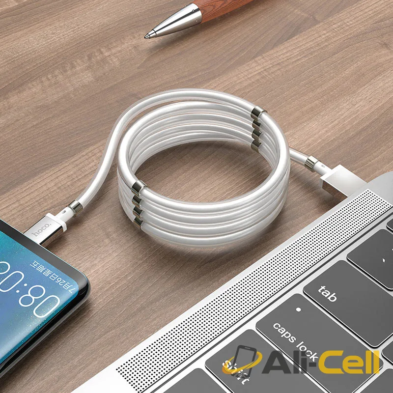 Cable USB to Type-C “U91 Magic magnetic” for charging (U91 Type C White, 1.0m) — 5