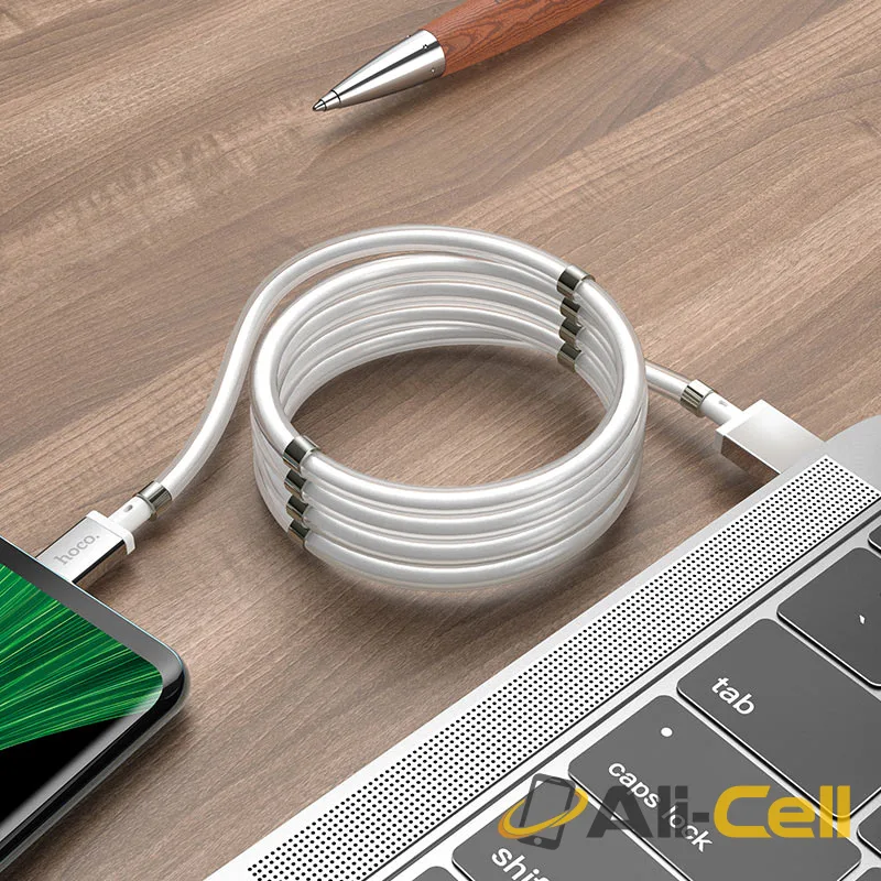 Cable USB to Micro-USB “U91 Magic magnetic” for charging (U91 Micro Usb White, 1.0m) — 5