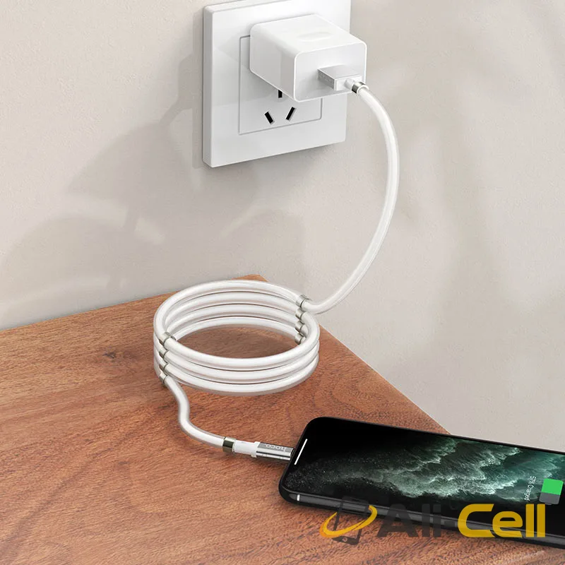 Cable USB to Lightning “U91 Magic magnetic” for charging (U91 Lightning White, 1.0m) — 5