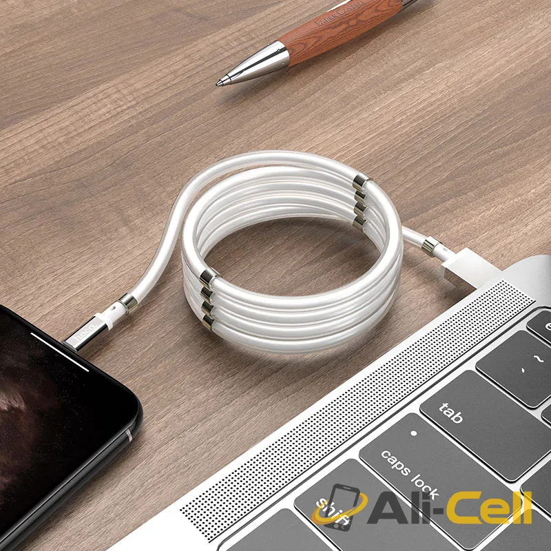 Cable USB to Lightning “U91 Magic magnetic” for charging (U91 Lightning White, 1.0m) — 6