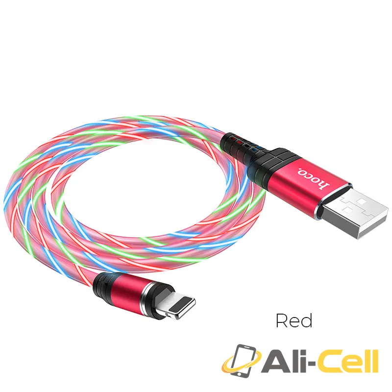 Cable USB to Lightning “U90 Ingenious streamer” for charging (U90 Lightning Red, 1.0m)