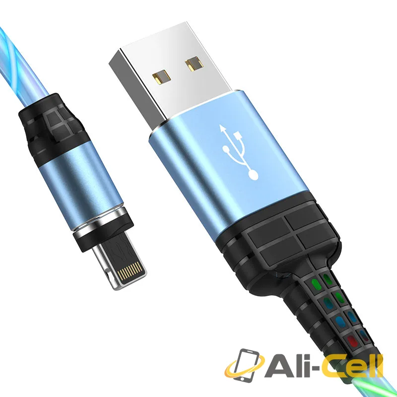 Cable USB to Lightning “U90 Ingenious streamer” for charging (U90 Lightning Red, 1.0m) — 3