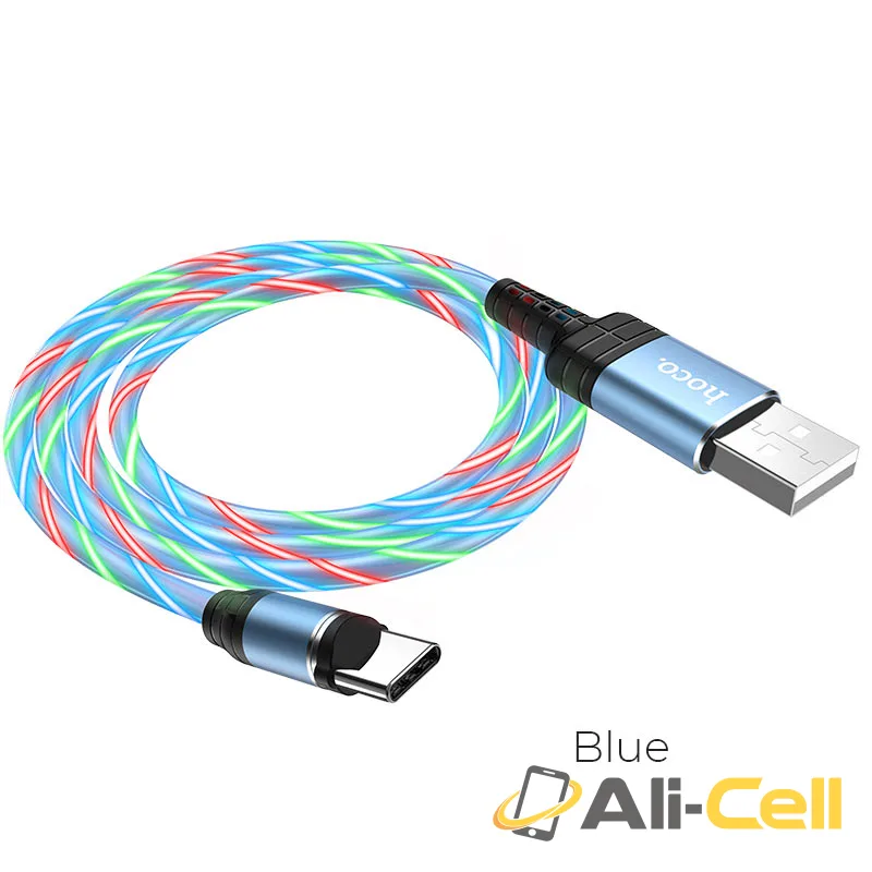 Cable USB to Type-C “U90 Ingenious streamer” for charging (U90 Type C Blue, 1.0m)