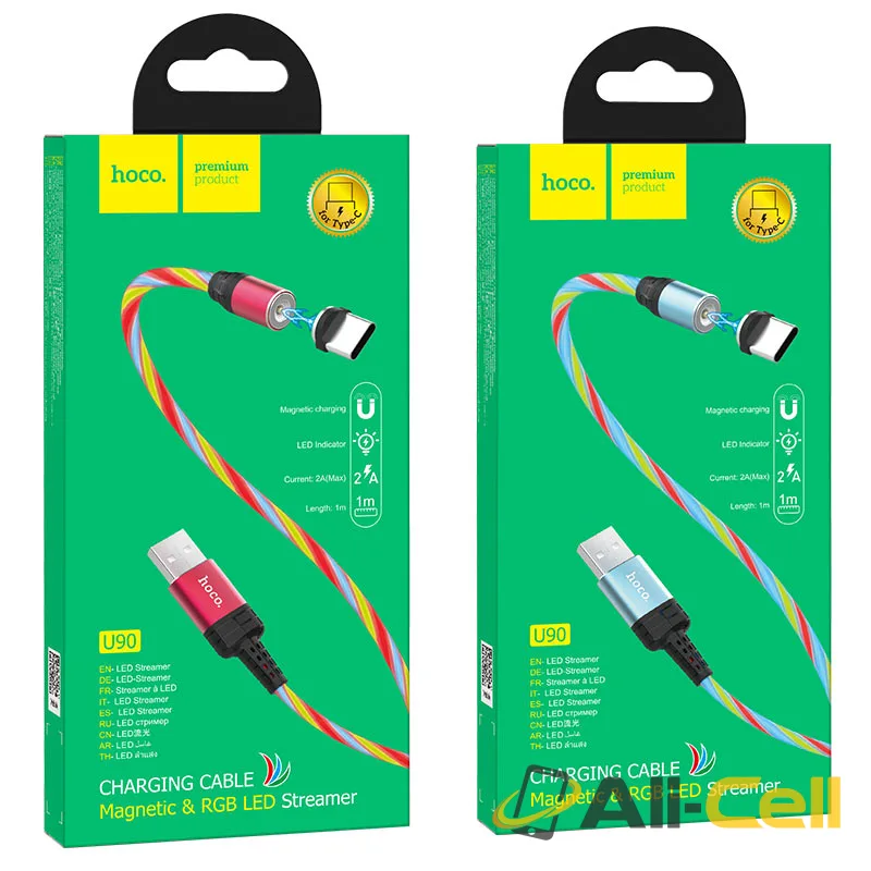 Cable USB to Type-C “U90 Ingenious streamer” for charging (U90 Type C Blue, 1.0m) — 7