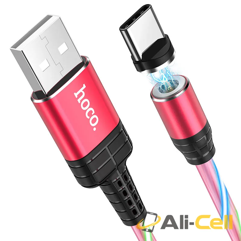 Cable USB to Type-C “U90 Ingenious streamer” for charging (U90 Type C Red, 1.0m) — 2