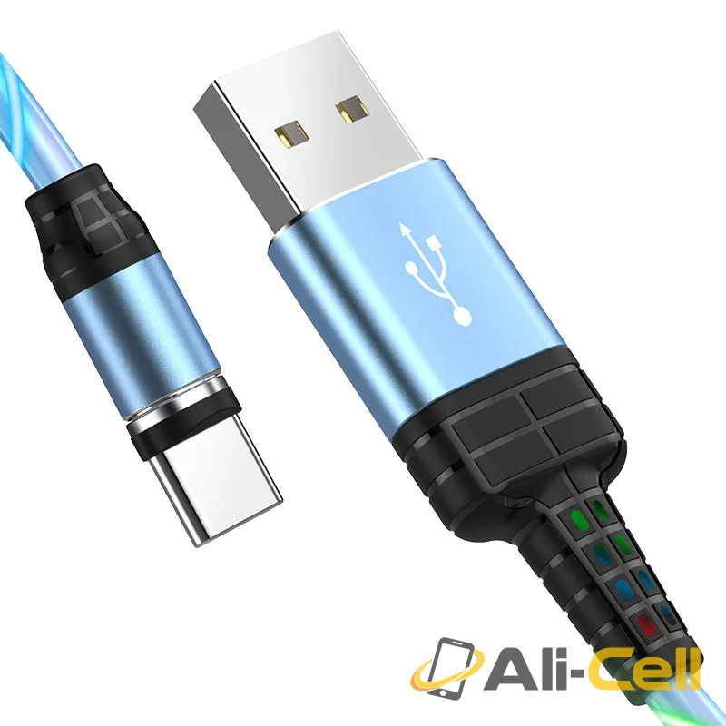 Cable USB to Type-C “U90 Ingenious streamer” for charging (U90 Type C Red, 1.0m) — 3