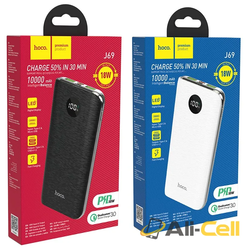 Power bank “J69 Speed flash” PD + QC3.0 10000mAh (J69 Black) — 7