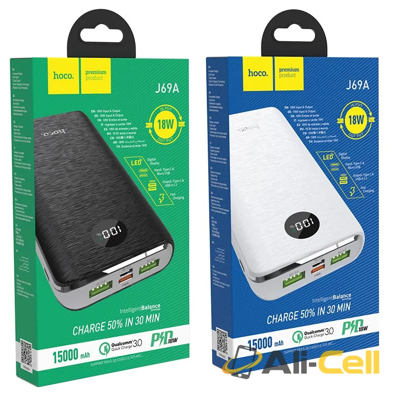 Power bank “J69A Speed flash” PD + QC3.0 15000mAh (J69a Black) — 7
