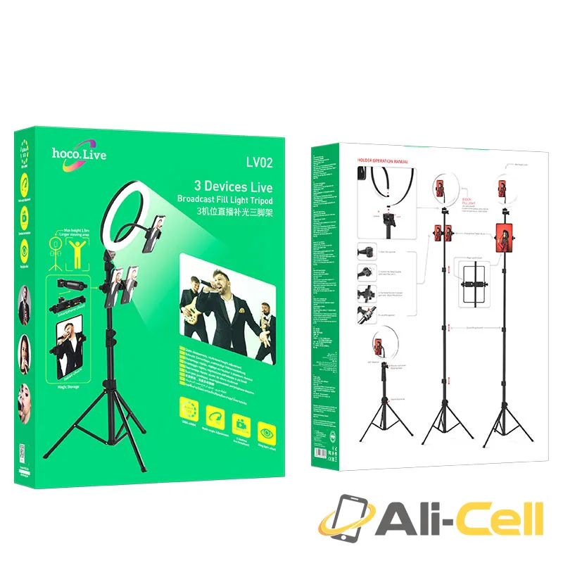 Tabletop holder “LV02 Aesthetic light” for live broadcast (Lv02 Black) — 7