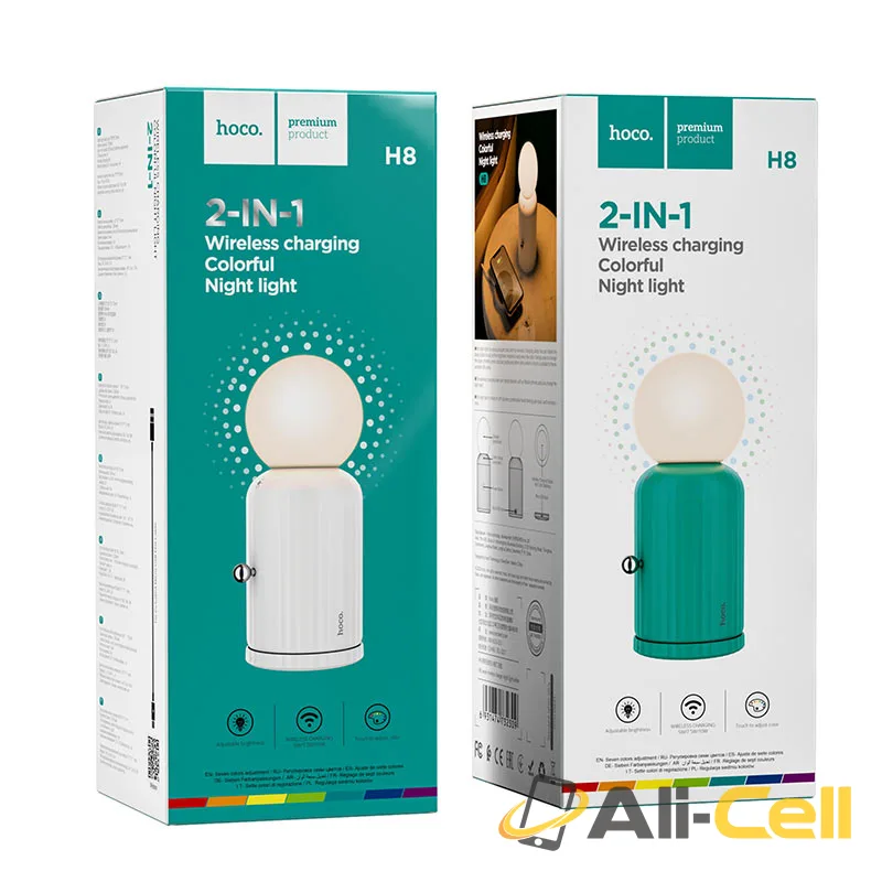 Night light “H8 Jewel” with wireless charger (H8 Green) — 7