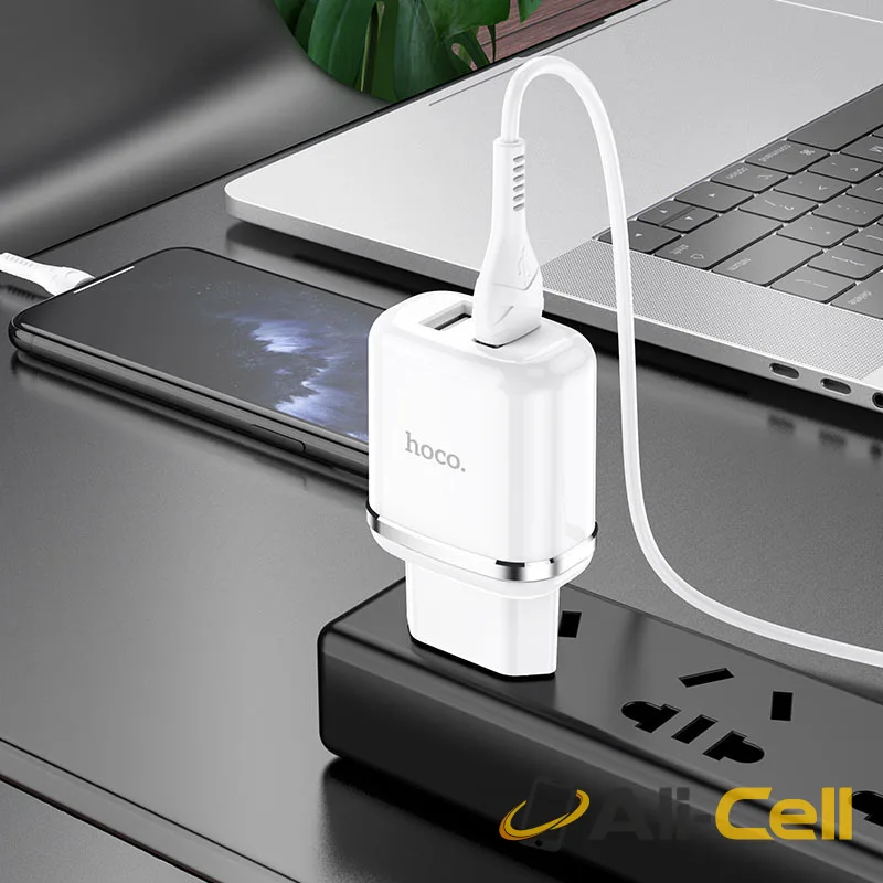 Wall charger “N4 Aspiring” EU plug set with cable (N4 Micro Usb White, Set With Micro Usb Cable) — 6