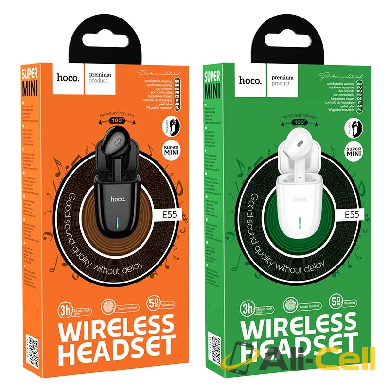 Wireless headset “E55 Flicker” with charging case (E55 White) — 7