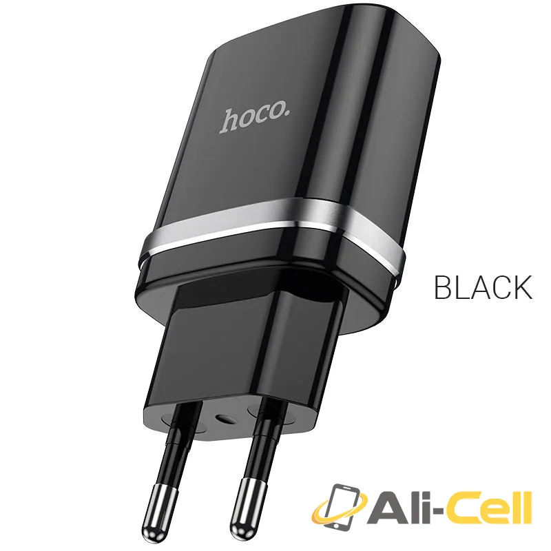 Wall charger “N1 Ardent” EU plug set with cable (N1 Black, Single)