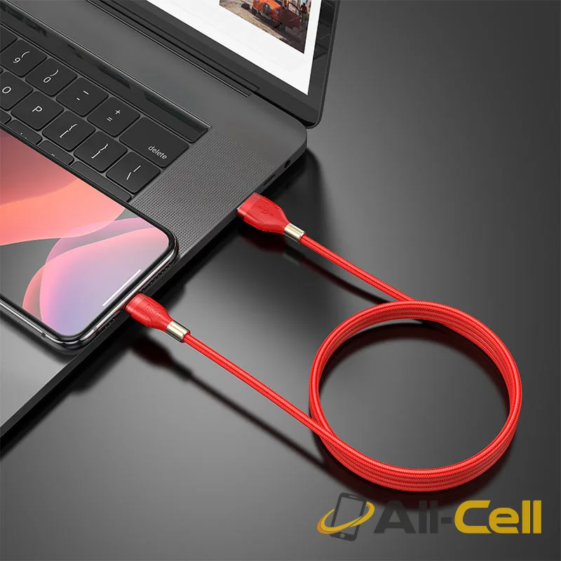 Cable USB to Lightning “U92 Gold collar” charging data sync (U92 Lightning Red, 1.2m) — 6