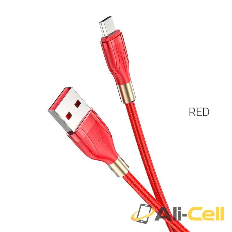 Cable USB to Micro-USB “U92 Gold collar” charging data sync (U92 Micro Usb Red, 1.2m)