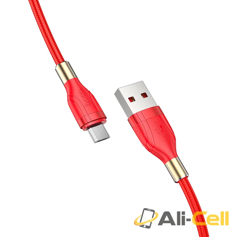 Cable USB to Micro-USB “U92 Gold collar” charging data sync (U92 Micro Usb Red, 1.2m) — 2
