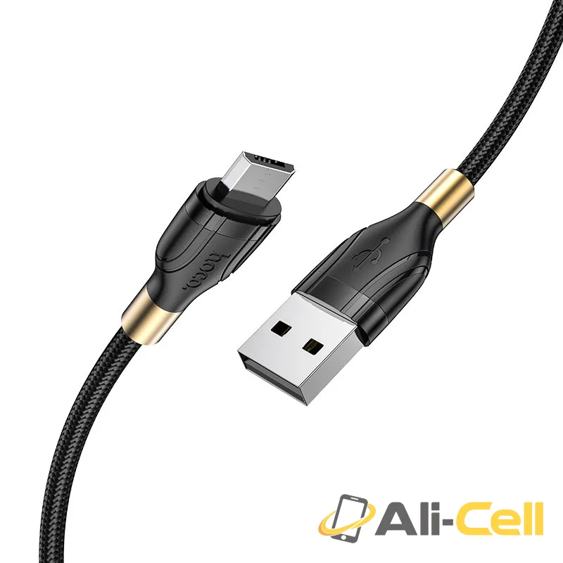 Cable USB to Micro-USB “U92 Gold collar” charging data sync (U92 Micro Usb Black, 1.2m) — 3