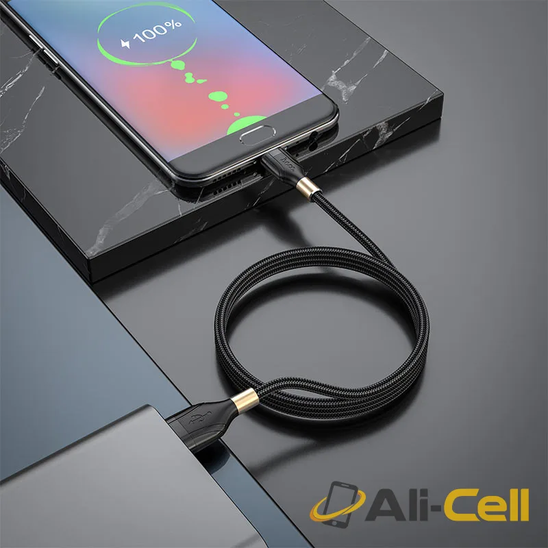 Cable USB to Type-C “U92 Gold collar” charging data sync (U92 Type C Black, 1.2m) — 5