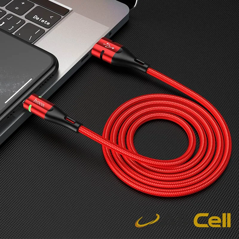 Cable USB to Lightning “U93 Shadow” charging data sync (U93 Lightning Red, 1.2m) — 5