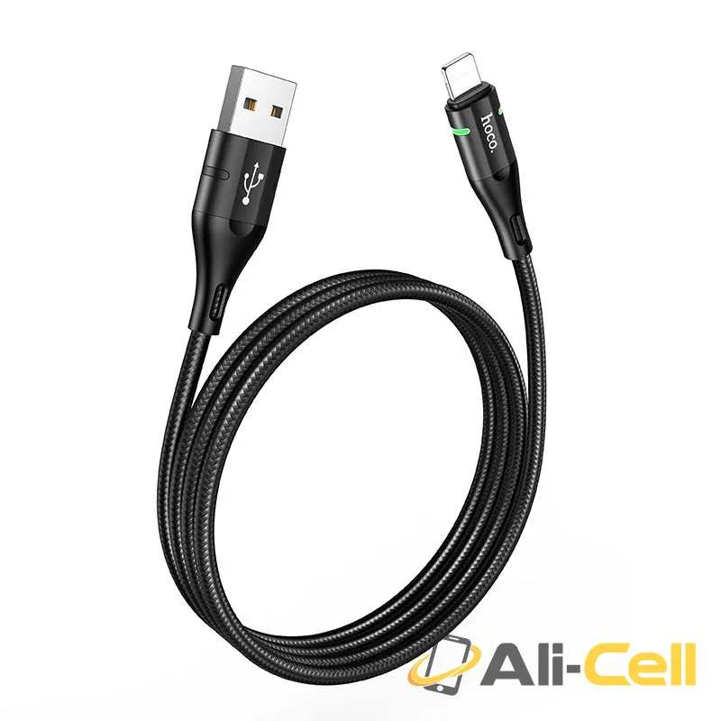 Cable USB to Lightning “U93 Shadow” charging data sync (U93 Lightning Black, 1.2m) — 2