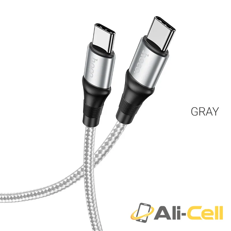 Cable Type-C to Type-C “X50 Exquisito” 100W charging data sync (X50 100w Type C Gray, 2m)