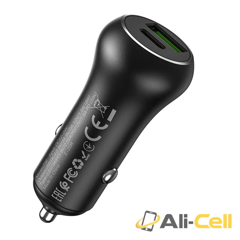 Car charger “Z38 Resolute” PD20W + QC3.0 (Z38 Red) — 3
