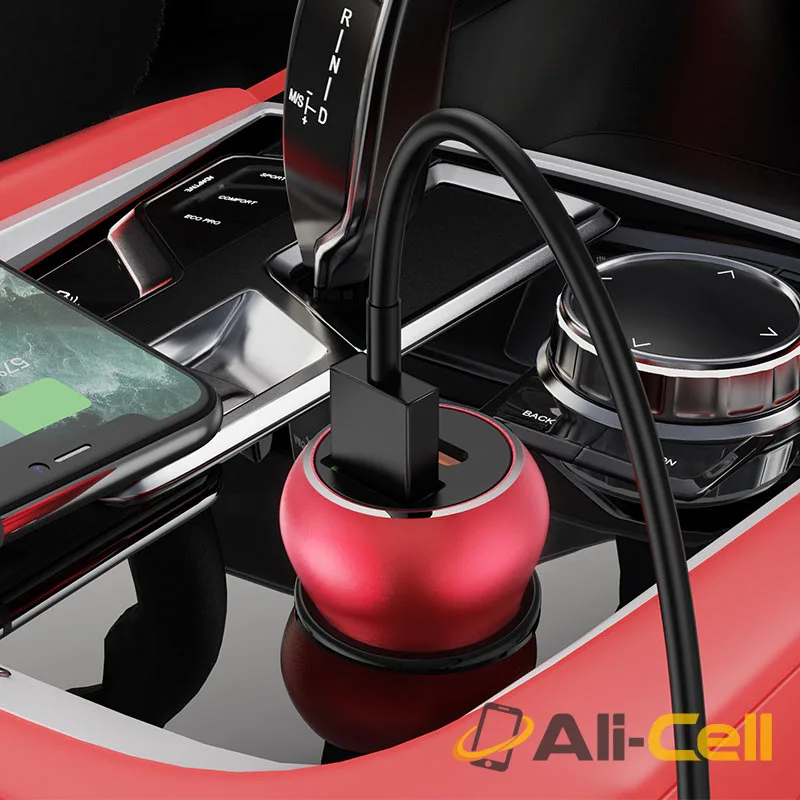 Car charger “Z38 Resolute” PD20W + QC3.0 (Z38 Red) — 4