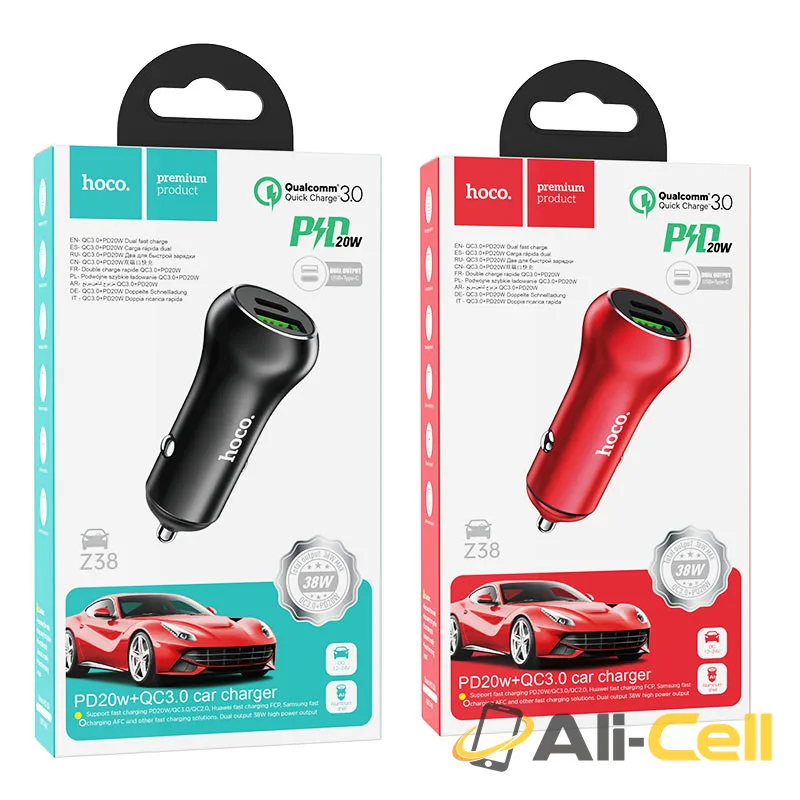 Car charger “Z38 Resolute” PD20W + QC3.0 (Z38 Red) — 7