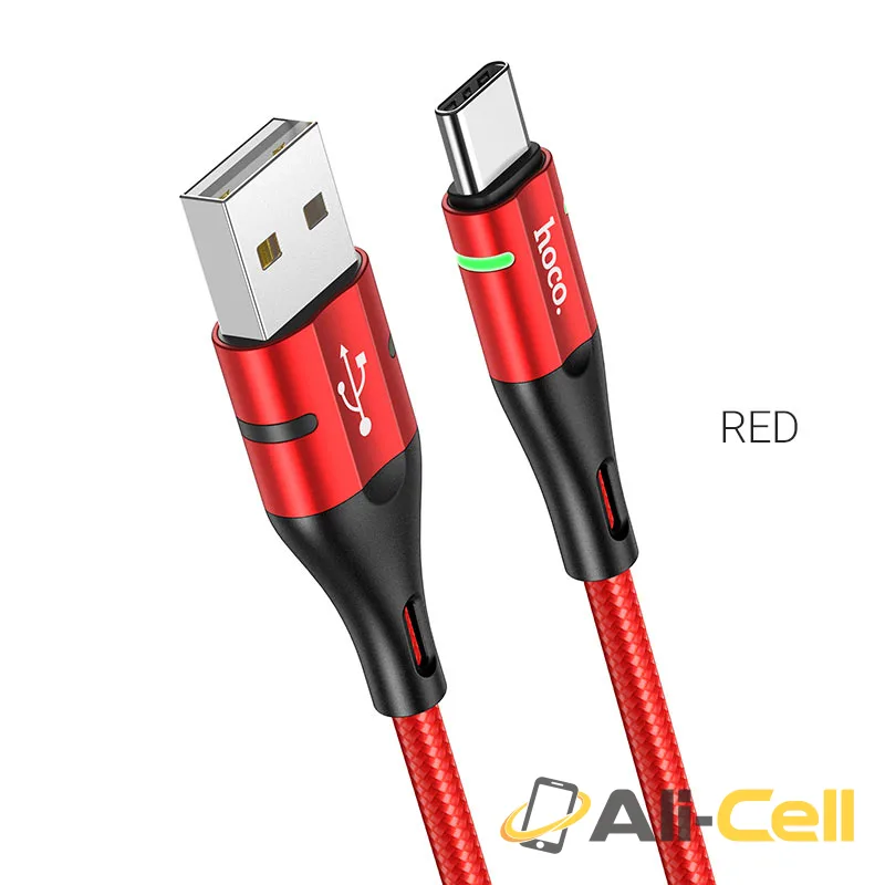 Cable USB to Type-C “U93 Shadow” charging data sync (U93 Type C Red, 1.2m)