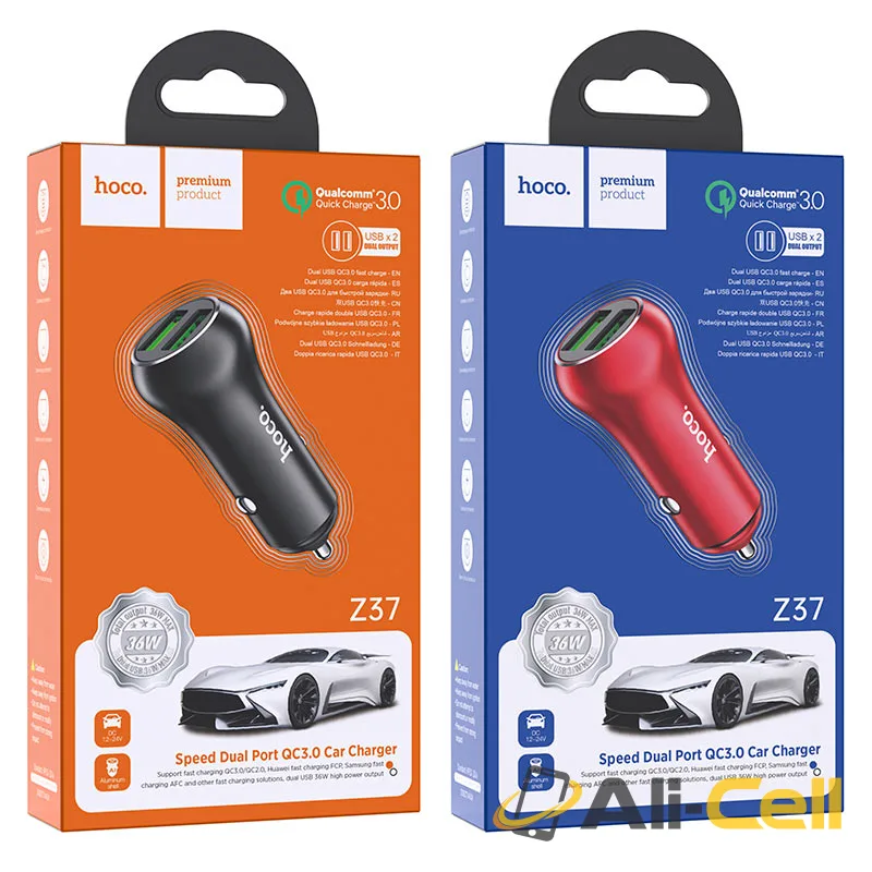 Car charger “Z37 Sharp speed” dual port QC3.0 (Z37 Red) — 7