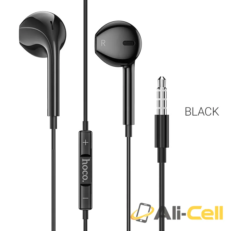 Wired earphones 3.5mm “M80 Original series” with mic (set 20pcs) (M80 Set Black)