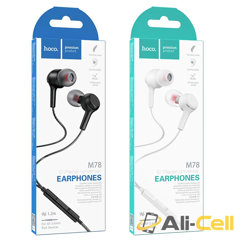 Wired earphones 3.5mm “M78 El Placer” with mic (M78 Black) — 7