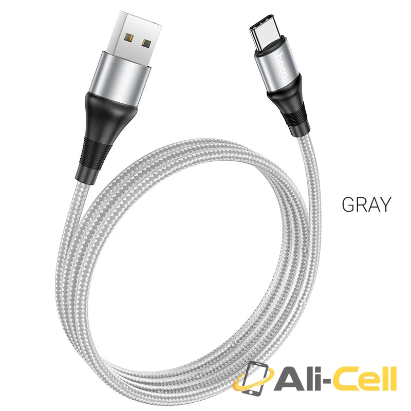 Cable USB to Type-C “X50 Excellent” charging data sync (X50 Type C Gray, 1.0m)