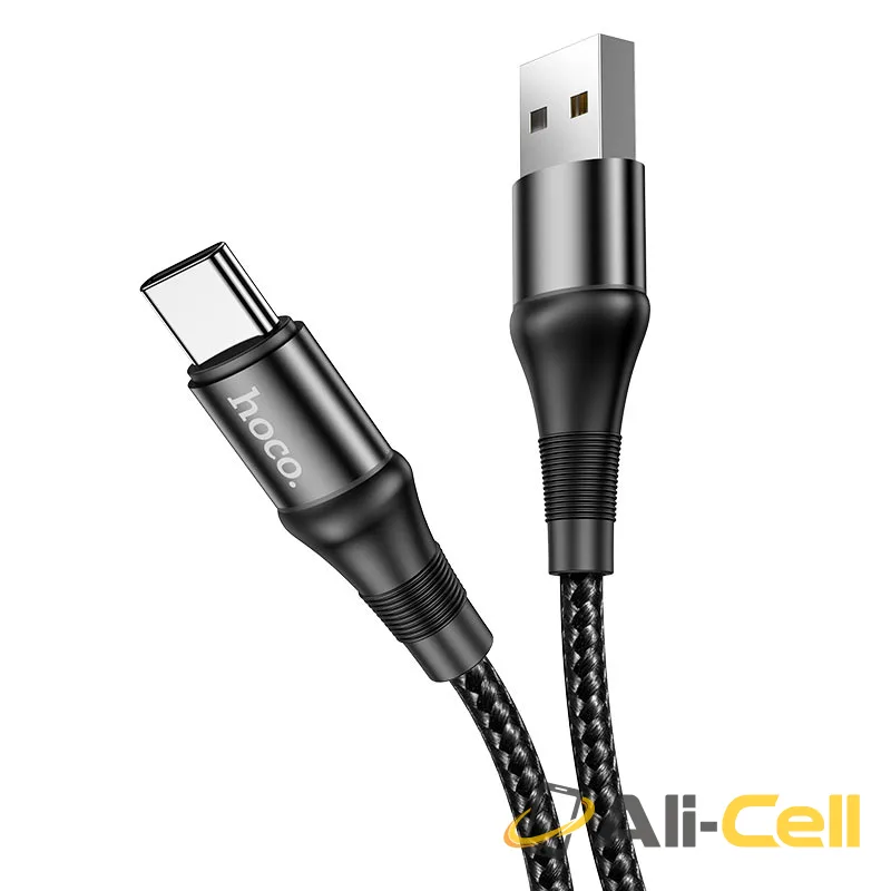 Cable USB to Type-C “X50 Excellent” charging data sync (X50 Type C Black, 1.0m) — 2
