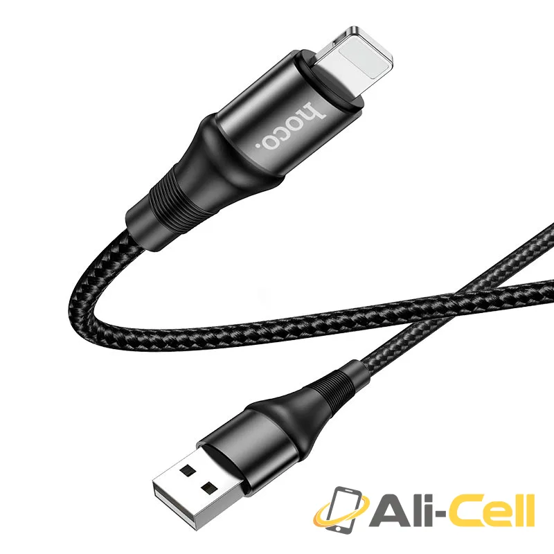 Cable USB to Lightning “X50 Excellent” charging data sync (X50 Lightning Black, 1.0m) — 2