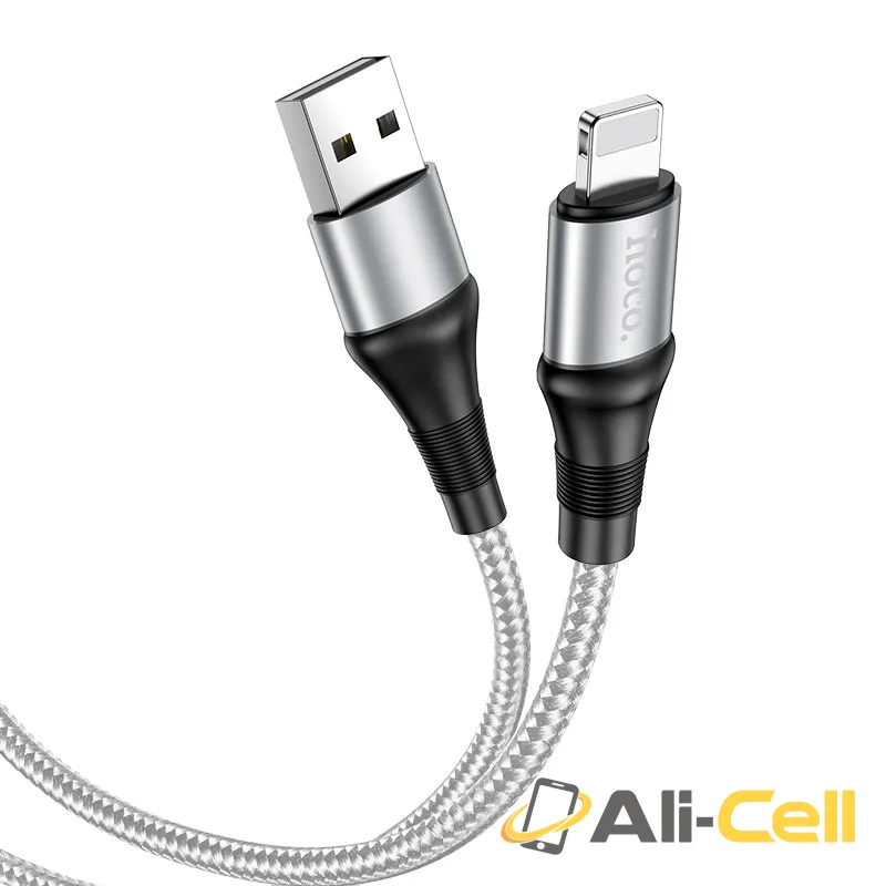 Cable USB to Lightning “X50 Excellent” charging data sync (X50 Lightning Black, 1.0m) — 3