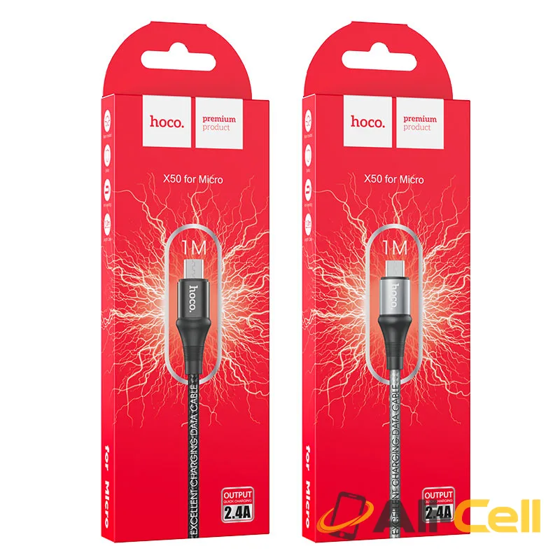 Cable USB to Micro-USB “X50 Excellent” charging data sync (X50 Micro Usb Gray, 1.0m) — 7