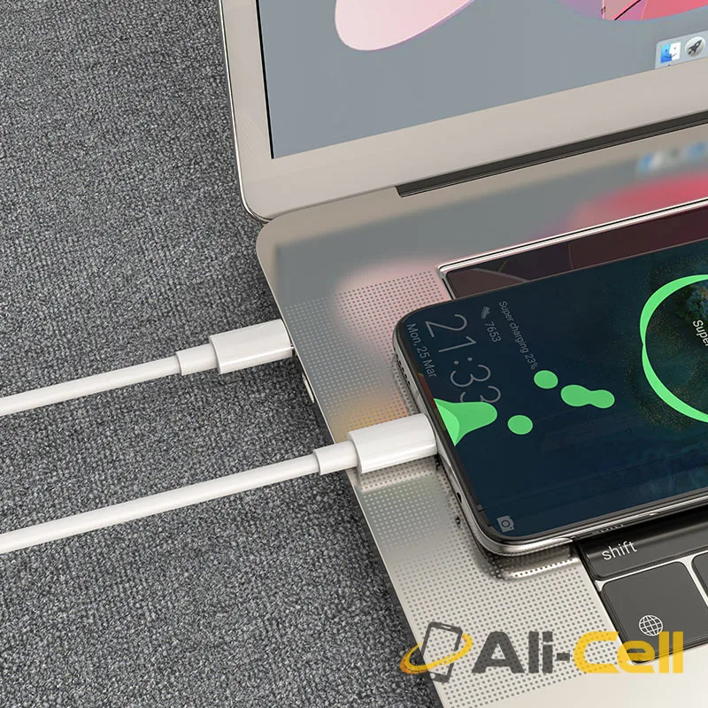 Cable Type-C to Type-C “X51 High-power” 100W charging data sync (X51 100w Type C White, 2m) — 6