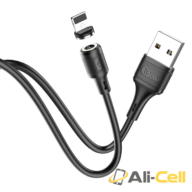 Cable USB to Lightning “X52 Sereno” magnetic charging (X52 Lightning Black, 1.0m) — 2