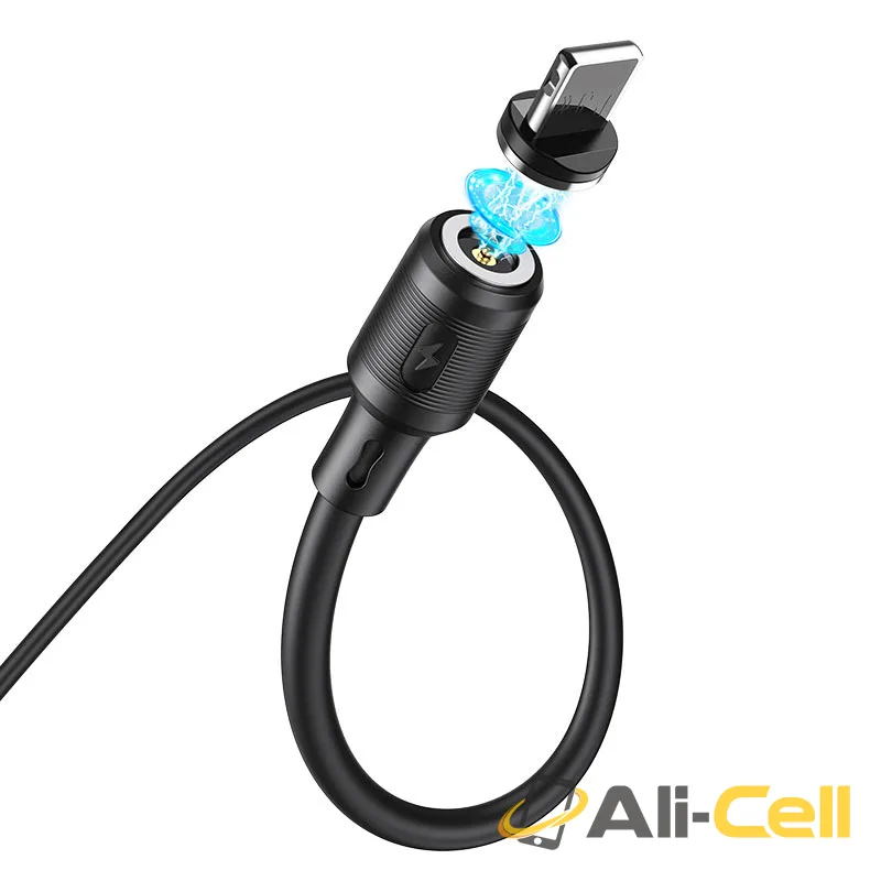 Cable USB to Lightning “X52 Sereno” magnetic charging (X52 Lightning Black, 1.0m) — 4