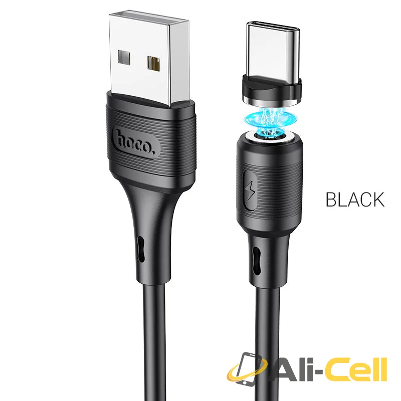 Cable USB to Type-C “X52 Sereno” magnetic charging (X52 Type C Black, 1.0m)
