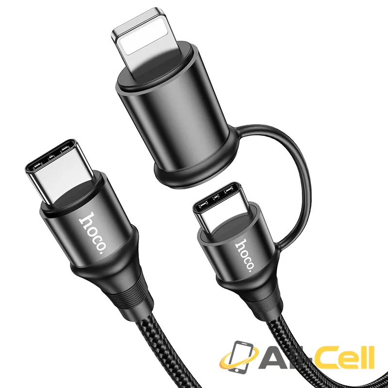 Cable 2-in-1 “X50 Exquisito PD” 60W charging data sync (X50 2in1 Pd Black, 1.0m) — 2
