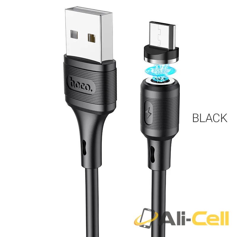 Cable USB to Micro-USB “X52 Sereno” magnetic charging (X52 Micro Usb Black, 1.0m)